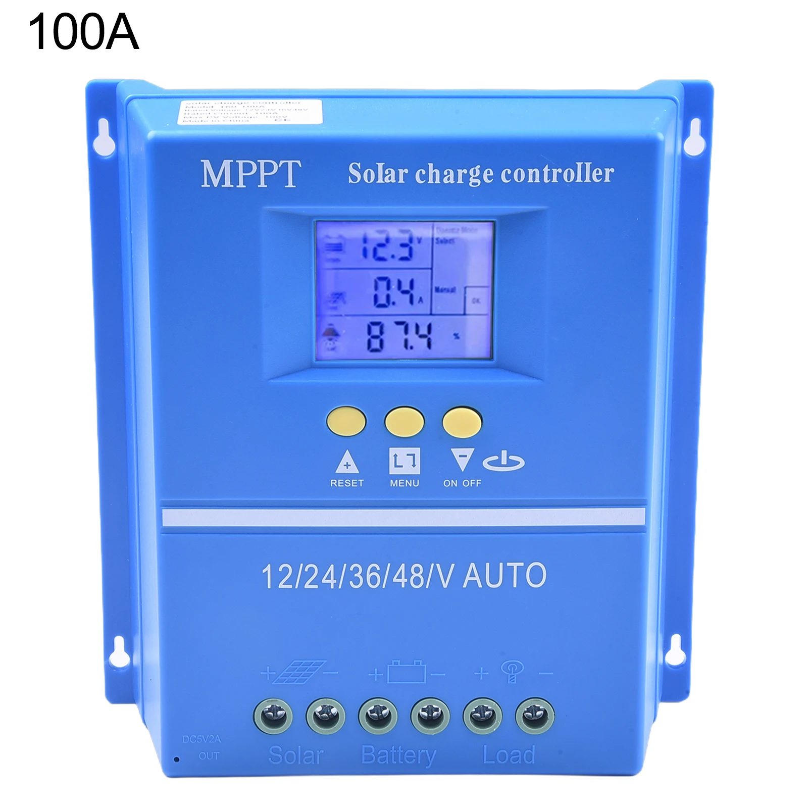 Advanced 100A For MPPT Solar Charge Controller with LCD Screen for 12V/24V/36V/48V Battery Types and Protection Features
Advanced 100A For MPPT Solar Charge Controller with LCD Screen for 12V/24V/36V/48V Battery Types and Protection Features