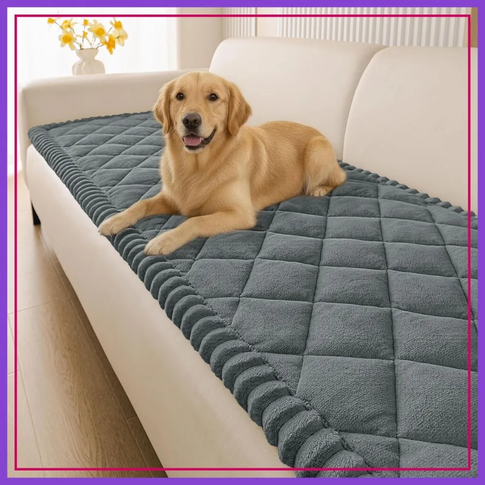 Non Slip Washable Pet Sofa Cover, Scratch Proof Hair Resistant Plush Couch Protector for Dogs Cats, Dark Grey 27.6"x88"
Non Slip Washable Pet Sofa Cover, Scratch Proof Hair Resistant Plush Couch Protector for Dogs Cats, Dark Grey 27.6"x88"