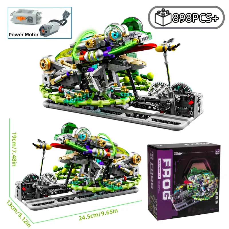 Механическая креативная серия 2025, украшения для сборки модели лягушки, набор игрушек с электрическими строительными блоками, подарок на Рождество и день рождения
Механическая креативная серия 2025, украшения для сборки модели лягушки, набор игрушек с электрическими строительными блоками, подарок на Рождество и день рождения