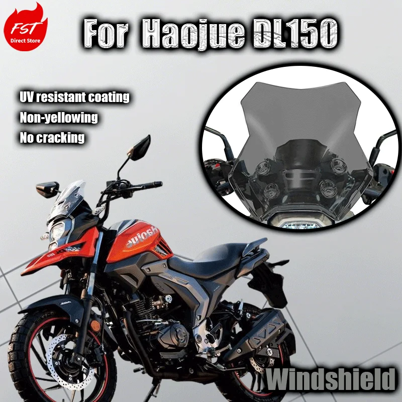 For Haojue DL150 windshield modification: front windshield heightening and widening non-destructive windshield installation
For Haojue DL150 windshield modification: front windshield heightening and widening non-destructive windshield installation
