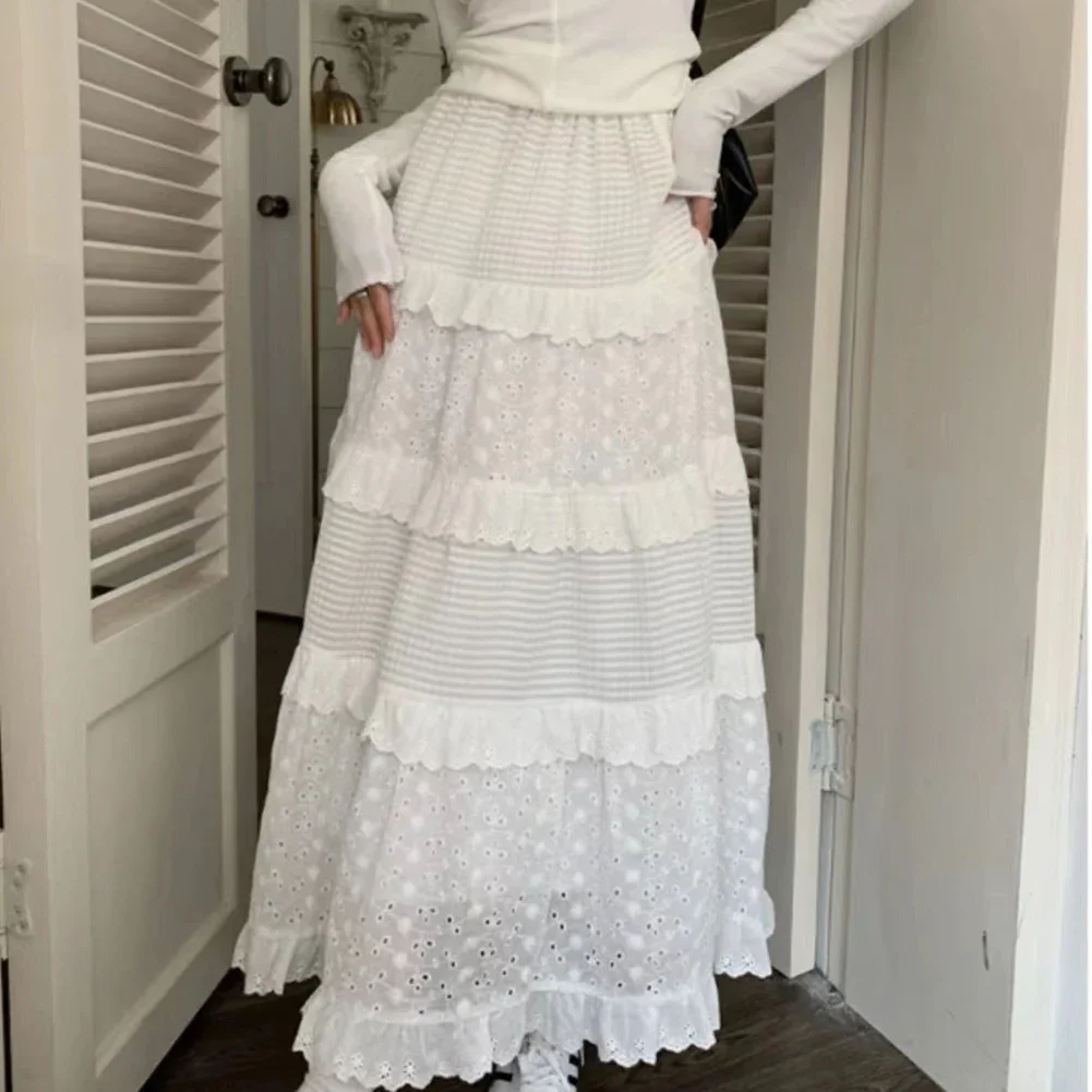Spring 2025 Women's Fashion Hollow Crochet A Line Long Skirt with Comfortable High Waist Ideal for Any Occasion
Spring 2025 Women's Fashion Hollow Crochet A Line Long Skirt with Comfortable High Waist Ideal for Any Occasion