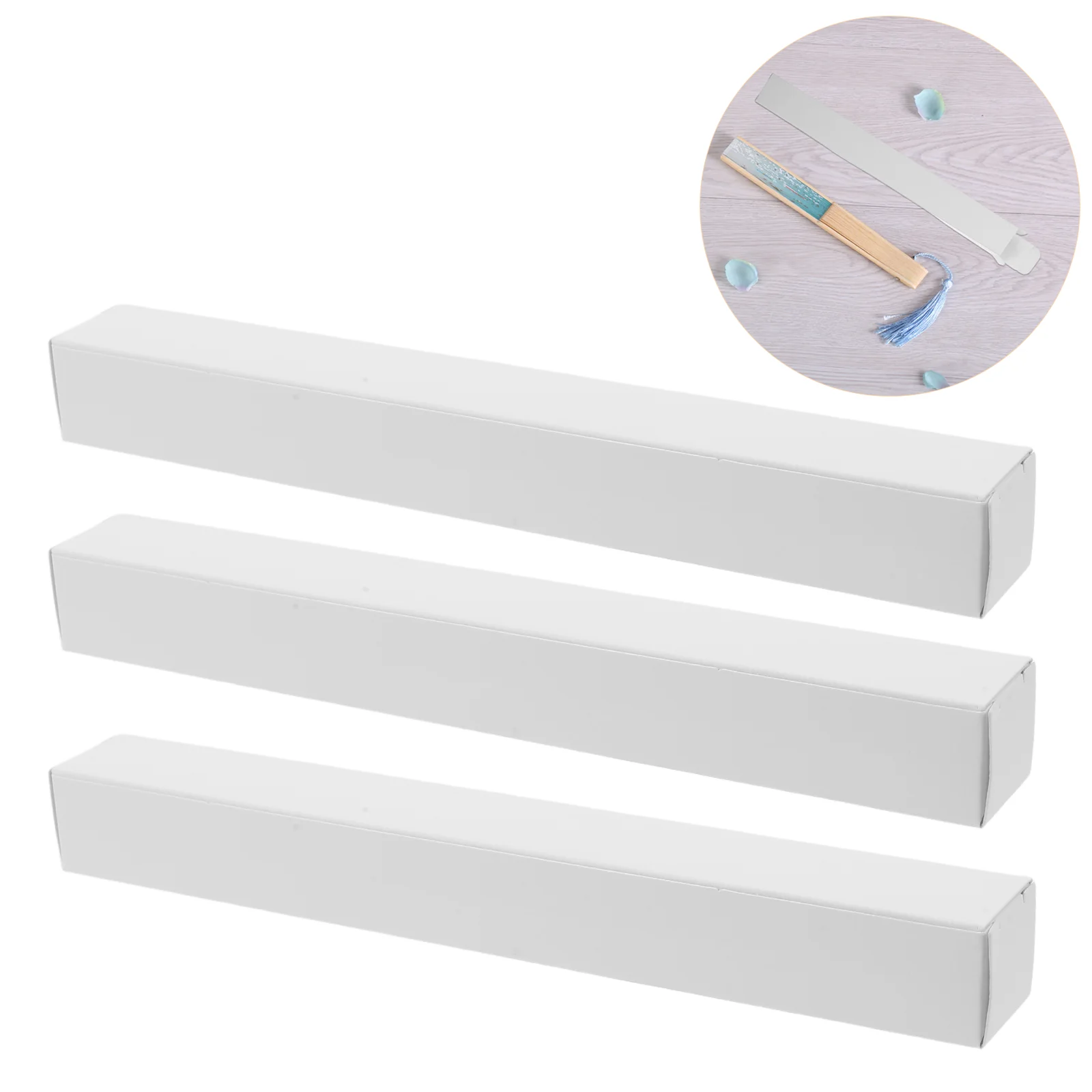 20pcs Handheld Fan Storage Box Chinese Paper Fan Holder Case Portable Cardboard Fan Storage Box White Packaging Box for Fan
20pcs Handheld Fan Storage Box Chinese Paper Fan Holder Case Portable Cardboard Fan Storage Box White Packaging Box for Fan