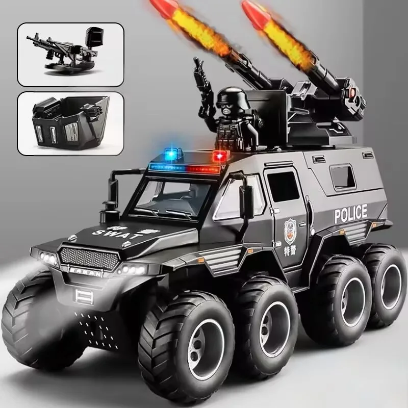 1:32 Siberia Conqueror Shaman Alloy Armored Vehicles Model Metal Police Missile Explosion Proof Car Model Sound Light Kids Gifts
1:32 Siberia Conqueror Shaman Alloy Armored Vehicles Model Metal Police Missile Explosion Proof Car Model Sound Light Kids Gifts