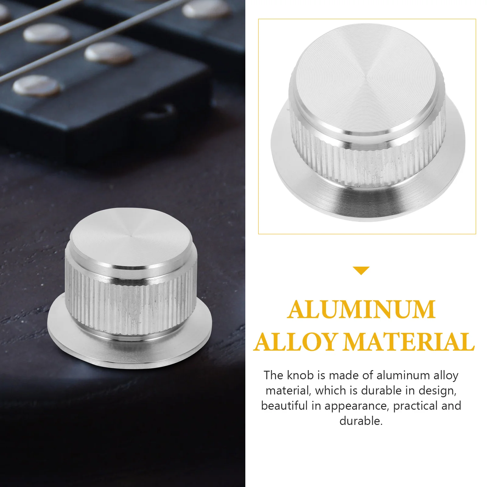Aluminum Knob Audio Potentiometer Volume Amplifier Replacement Sturdy Guitar Bass Metal knobs Wear Resistant
Aluminum Knob Audio Potentiometer Volume Amplifier Replacement Sturdy Guitar Bass Metal knobs Wear Resistant