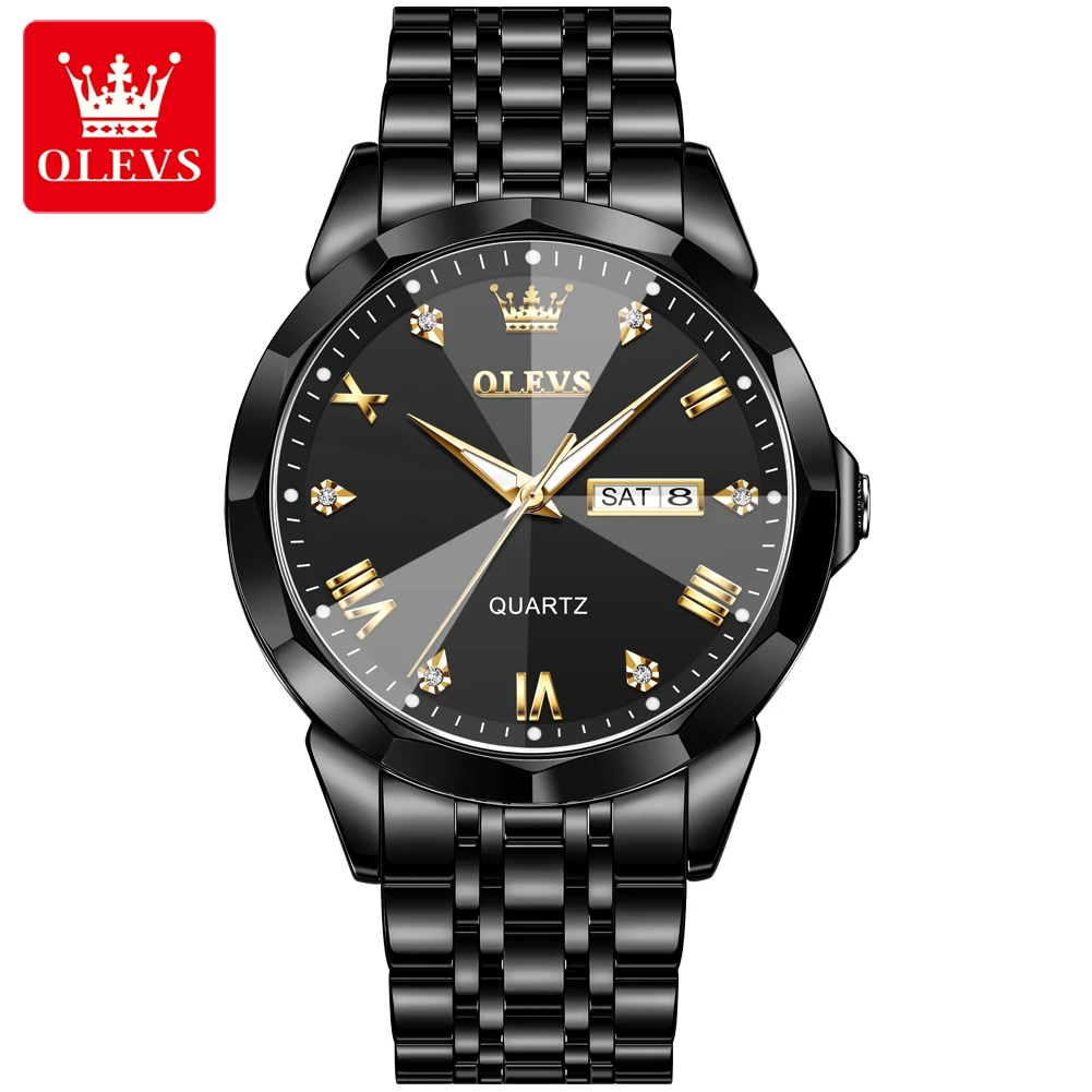 OLEVS Men's Watches Rhombus Mirror Original Quartz Watch for Man Waterproof Luminous Stainless Steel Wristwatch Male Date Week
OLEVS Men's Watches Rhombus Mirror Original Quartz Watch for Man Waterproof Luminous Stainless Steel Wristwatch Male Date Week