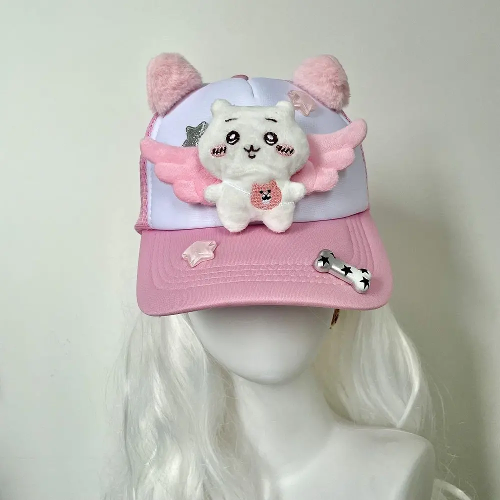 Kawaii Chiikawa Cartoon Baseball Cap Yellow Usagi Angel Stereoscopic 3D Doll Girl Fashion Peaked Cap
Kawaii Chiikawa Cartoon Baseball Cap Yellow Usagi Angel Stereoscopic 3D Doll Girl Fashion Peaked Cap