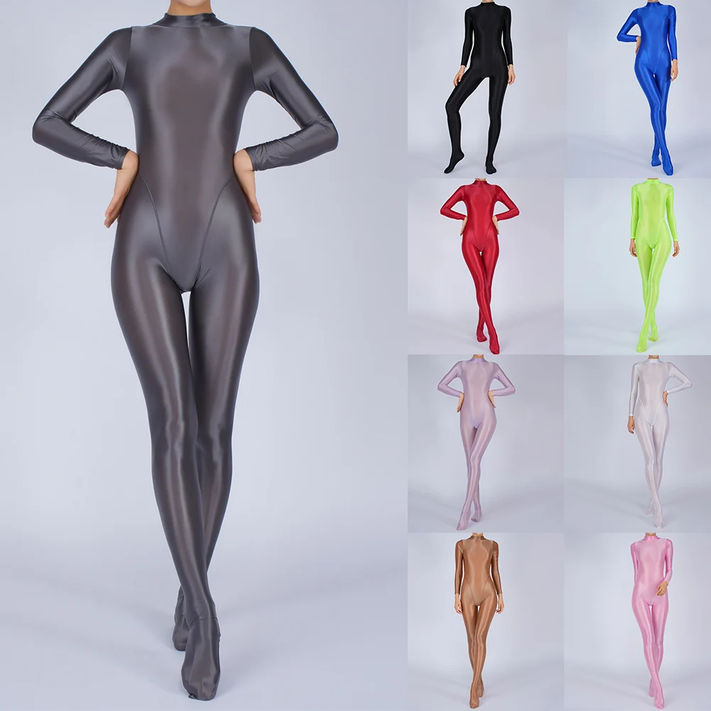 Womens Glossy Shiny Silky Tight Sexy Female Lingerie Swimsuit Leggings Bodysuit Jumpsuit Elasticity Bodysuit Women Adult Costume
Womens Glossy Shiny Silky Tight Sexy Female Lingerie Swimsuit Leggings Bodysuit Jumpsuit Elasticity Bodysuit Women Adult Costume