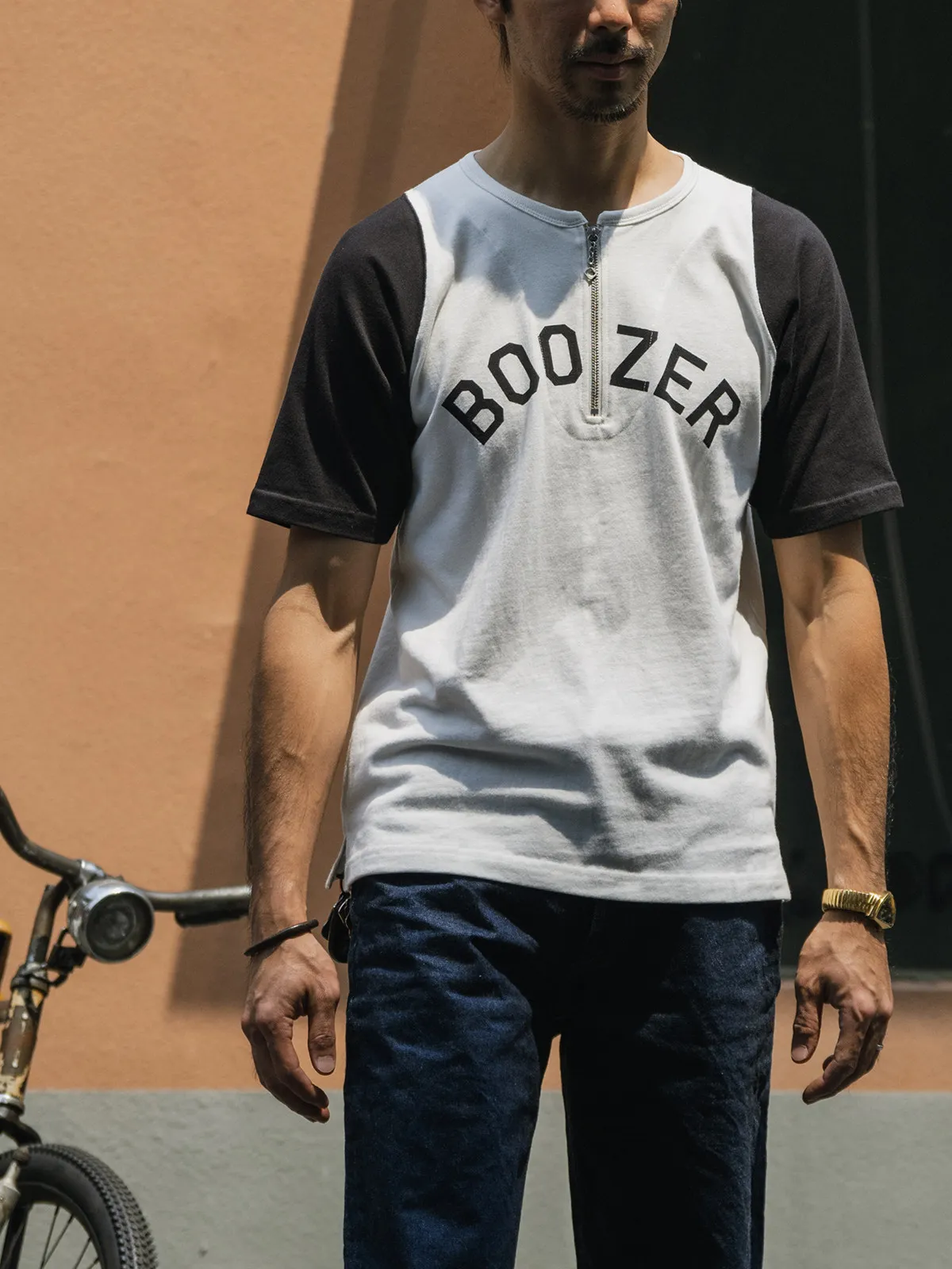 Bronson Vintage T-Shirt Retro Racing Raglan Sleeve Athletic Cotton T-Shirt BOOZER Half-Zip Polo Shirt
Bronson Vintage T-Shirt Retro Racing Raglan Sleeve Athletic Cotton T-Shirt BOOZER Half-Zip Polo Shirt