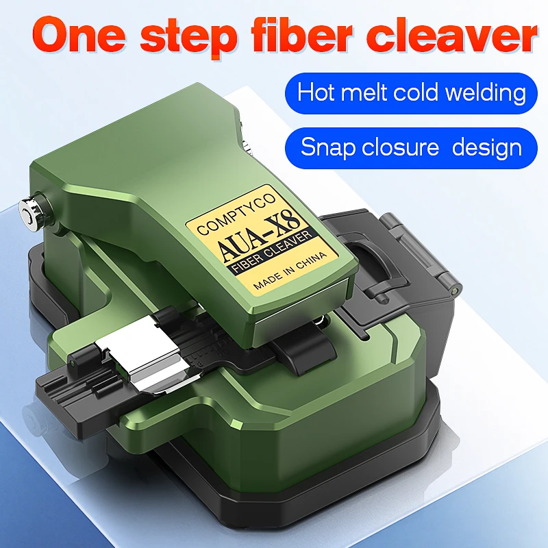 COMPTYCO AUA-X8 One Step Optical Fiber Cleaver Fiber Optic Cable Fusion Splicing/Cold Splicing Cutting Tool FTTH Fiber Cutter
COMPTYCO AUA-X8 One Step Optical Fiber Cleaver Fiber Optic Cable Fusion Splicing/Cold Splicing Cutting Tool FTTH Fiber Cutter