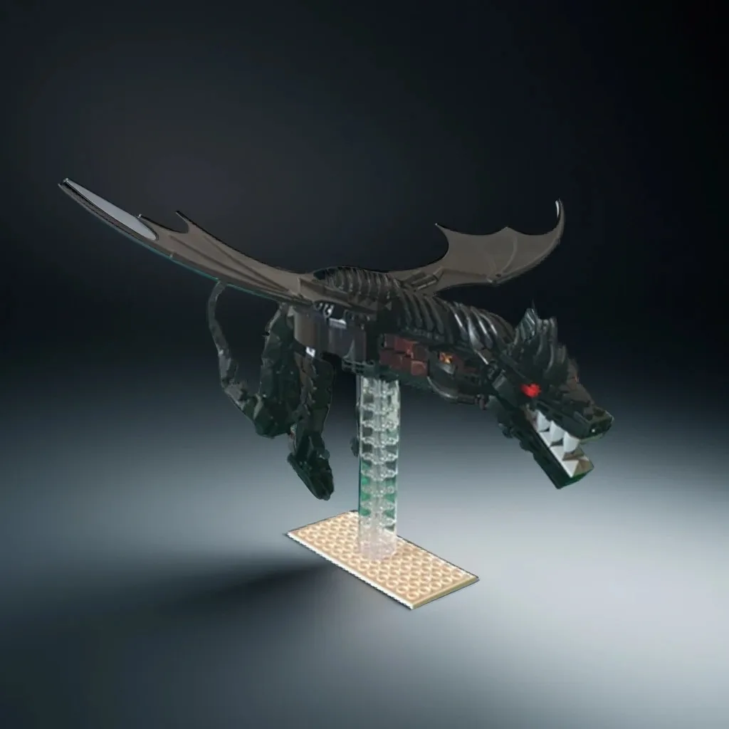 637pcs MOC Balerion Black Dread Creator Model Building Blocks Construction Toys Christmas Gifts Education Brick Kids DIY Idea
637pcs MOC Balerion Black Dread Creator Model Building Blocks Construction Toys Christmas Gifts Education Brick Kids DIY Idea