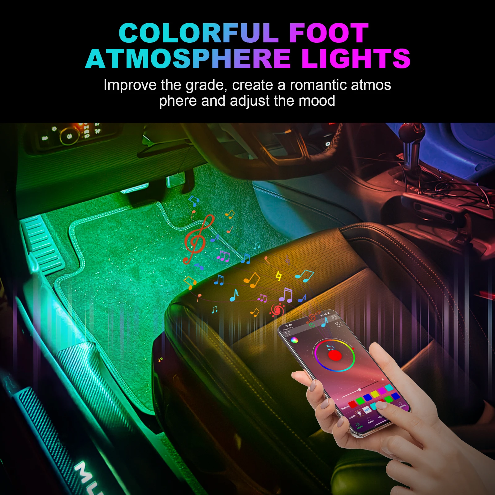 Universal Car RGB Ambient Lights LED Strip Interior Atmosphere Lamps Multiple colors Decorative Off Road Automobile Accessories
Universal Car RGB Ambient Lights LED Strip Interior Atmosphere Lamps Multiple colors Decorative Off Road Automobile Accessories
