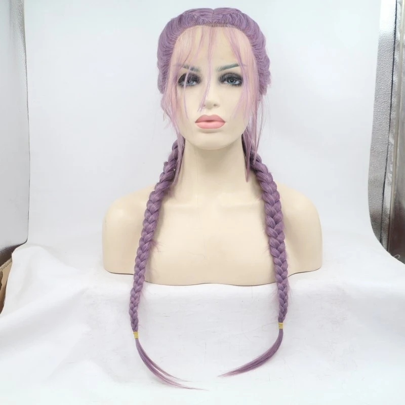 sylvia front lace synthetic purple double ponytail with bangs and fishbone braid wig
sylvia front lace synthetic purple double ponytail with bangs and fishbone braid wig