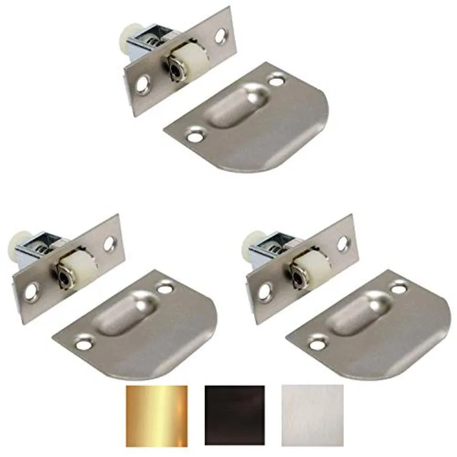 Adjustable Roller Catch for Furniture Closet Door Cabinet w/Strike Plate and Screws 3 Pack, Satin Nickel
Adjustable Roller Catch for Furniture Closet Door Cabinet w/Strike Plate and Screws 3 Pack, Satin Nickel