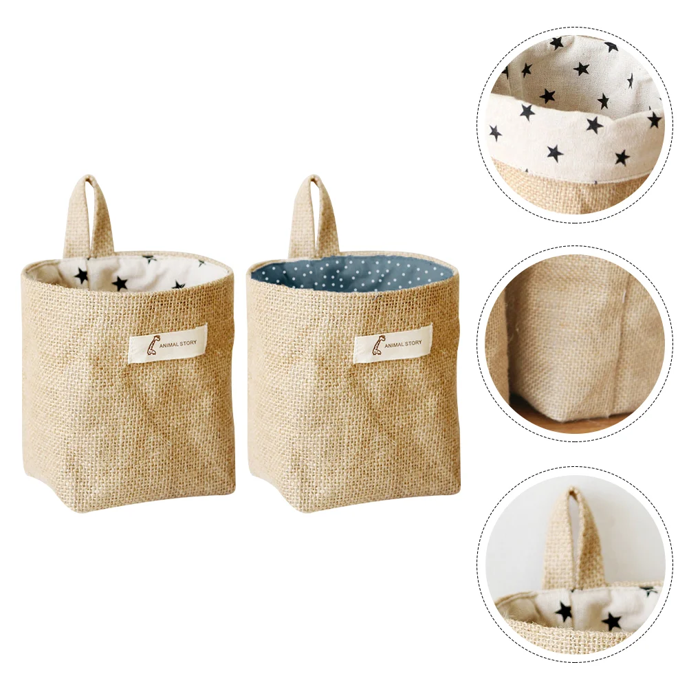 2 Pcs Cotton Storage Bag Door Back Japanese-style Wall Hanging Organizer Household Pe Waterproof Coating
2 Pcs Cotton Storage Bag Door Back Japanese-style Wall Hanging Organizer Household Pe Waterproof Coating