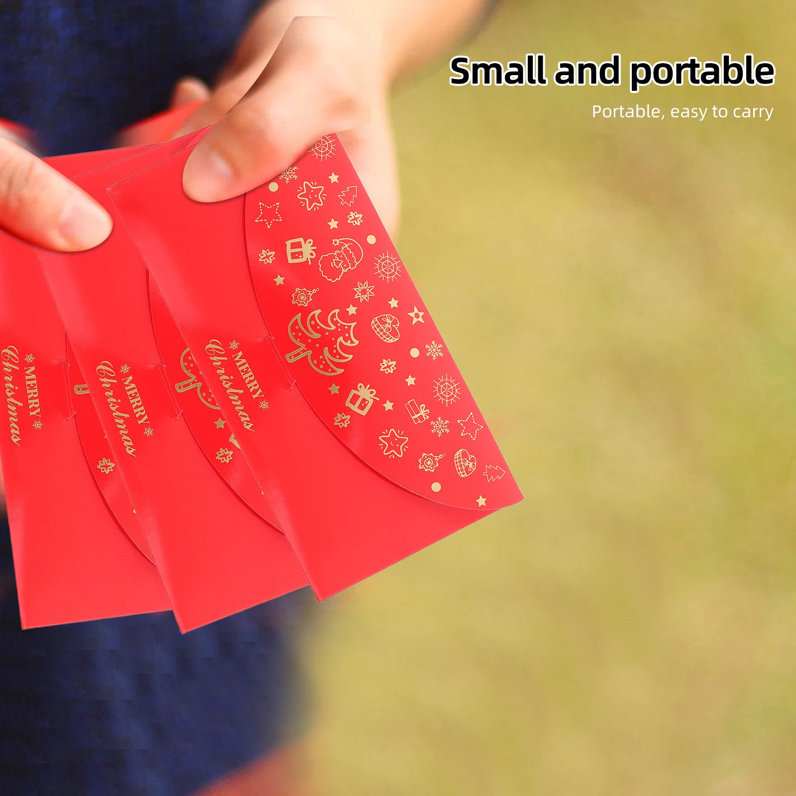 5 Pcs Decorative Christmas Packets Gold Foil Red Envelope Money Envelopes for Cash Box
5 Pcs Decorative Christmas Packets Gold Foil Red Envelope Money Envelopes for Cash Box