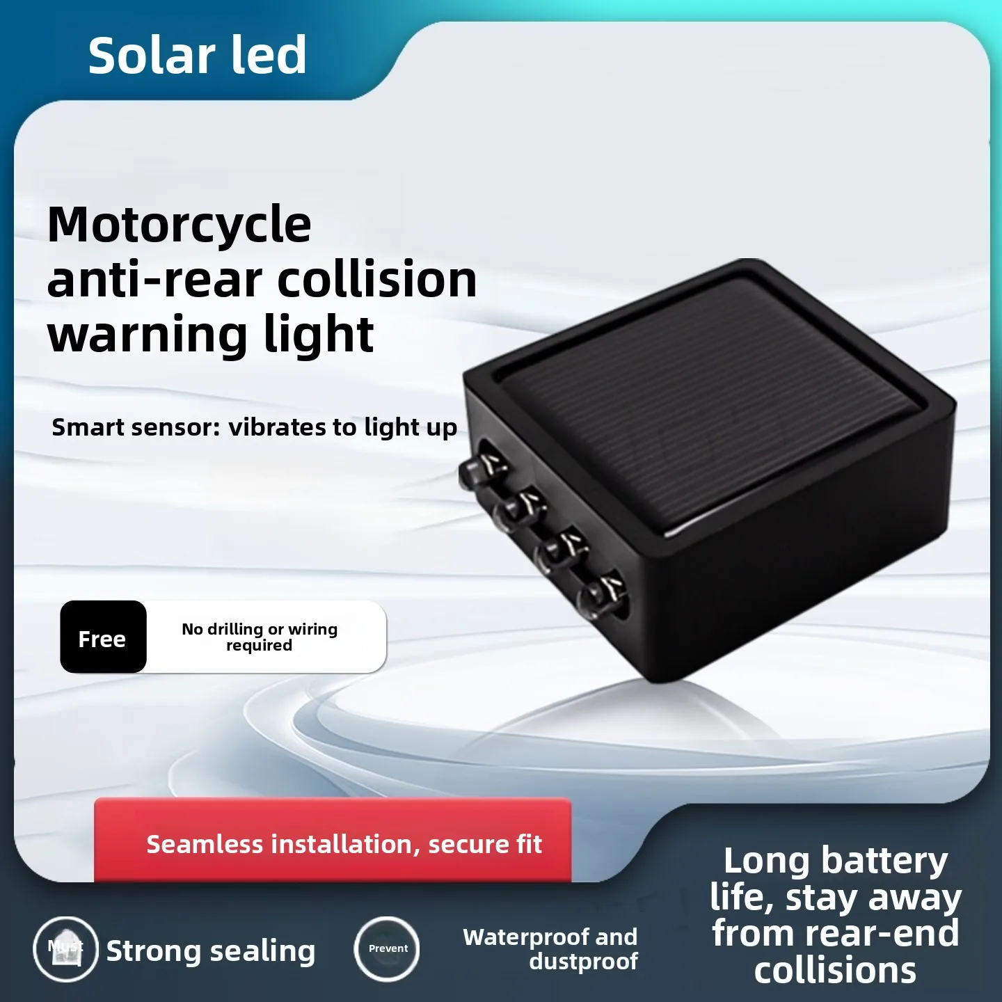 General Motorcycle Solar Warning Light Electric Motorcycle Waterproof Night Warning Light Aircraft Light
General Motorcycle Solar Warning Light Electric Motorcycle Waterproof Night Warning Light Aircraft Light