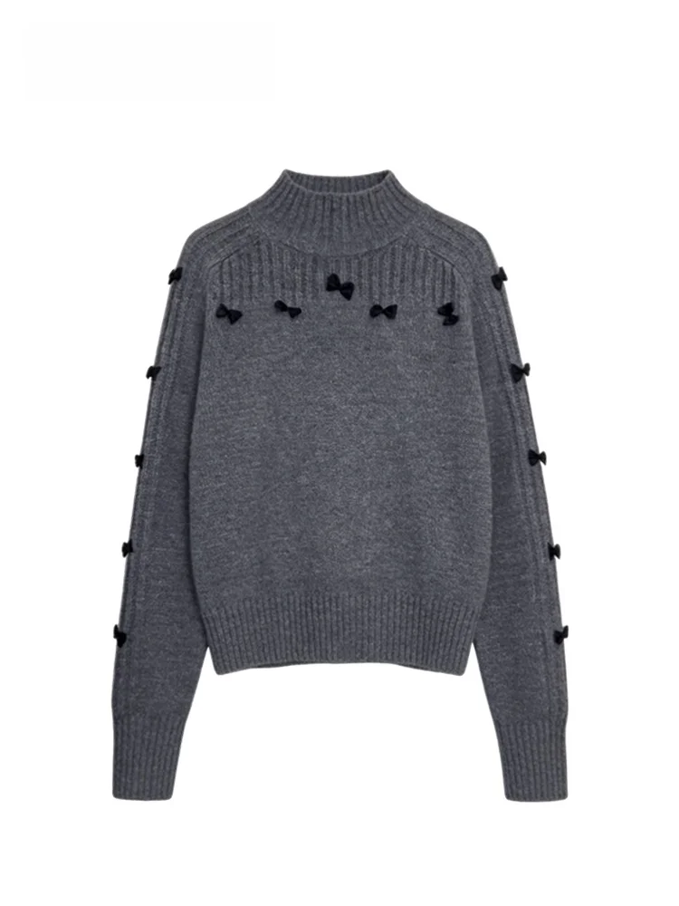 Cara CLUB plus Size Knitwear with Bow Tie Long Sve f High Collar Women's Autumn Winter New Sle Lazy Top for Plump Sister
Cara CLUB plus Size Knitwear with Bow Tie Long Sve f High Collar Women's Autumn Winter New Sle Lazy Top for Plump Sister