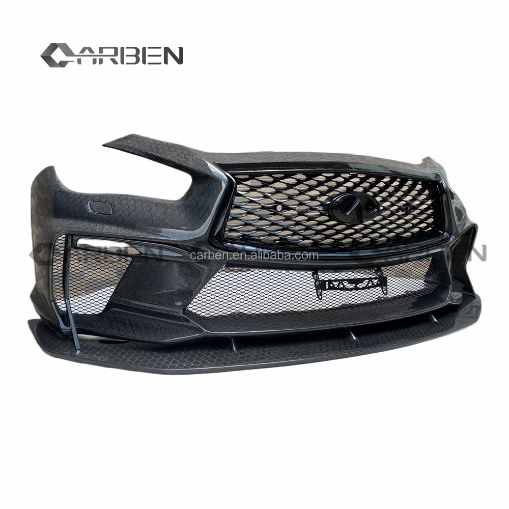 High Quality New Honeycomb Carbon Fiber Front Bumper For Infiniti Q50 Q50S V37 Body Kits
High Quality New Honeycomb Carbon Fiber Front Bumper For Infiniti Q50 Q50S V37 Body Kits