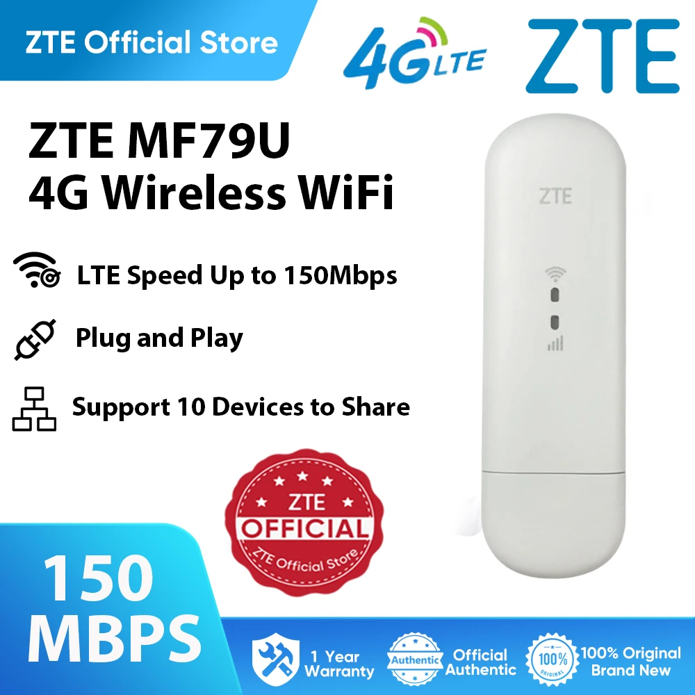 ZTE MF79U 4G LTE USB-проектор Wi-Fi-маршрутизатор 150 Мбит/с Мобильный маршрутизатор Модем Портативный дорожный MiFi Точка доступа Поддержка 10 пользователей
ZTE MF79U 4G LTE USB-проектор Wi-Fi-маршрутизатор 150 Мбит/с Мобильный маршрутизатор Модем Портативный дорожный MiFi Точка доступа Поддержка 10 пользователей