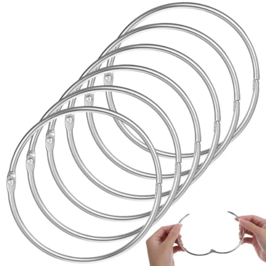 6 Pack Binder Rings - 4 Inch Extra Large Metal Loose Leaf Binder Rings - Easy to Open and Close Book Ring for Index Cards Keych
6 Pack Binder Rings - 4 Inch Extra Large Metal Loose Leaf Binder Rings - Easy to Open and Close Book Ring for Index Cards Keych