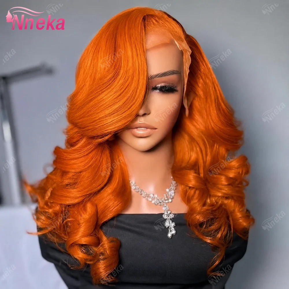250% Density Ginger Orange Body Wave 13x4 13x6 HD Lace Front Wig Human Hair for Women #350 Colored Pre Plucked Natural Hairline
250% Density Ginger Orange Body Wave 13x4 13x6 HD Lace Front Wig Human Hair for Women #350 Colored Pre Plucked Natural Hairline