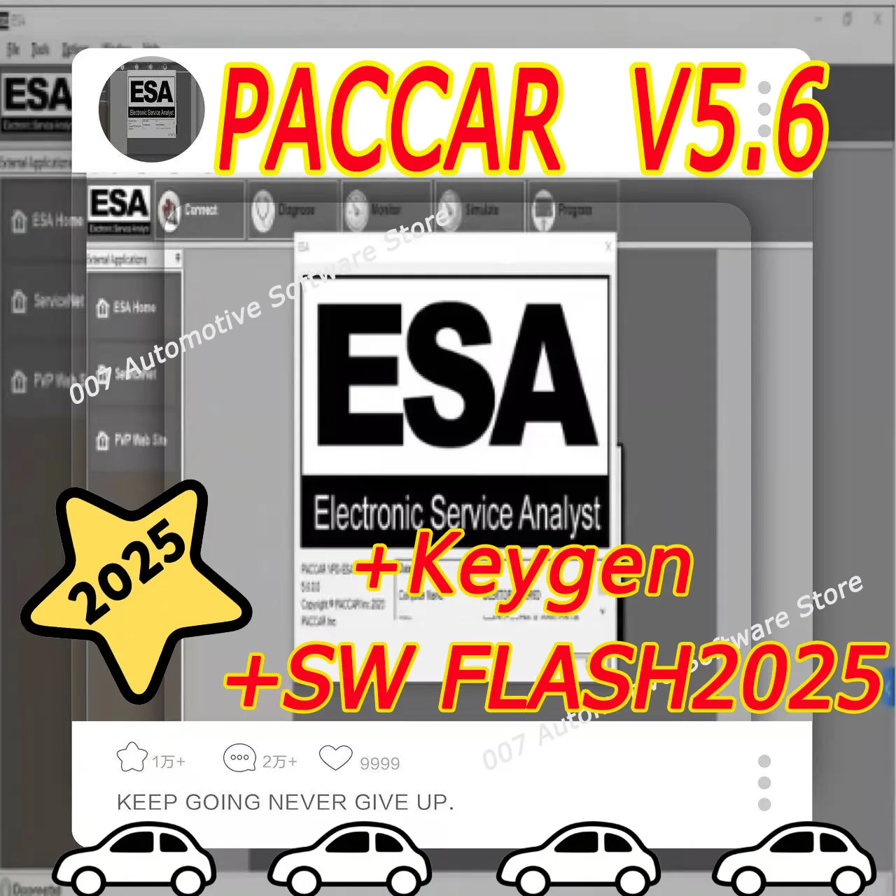 The latest 2025 ESA Electronic Service Analyst 5.6 + 2025 SW FLASH FILE + free Paccar unlocking keygen + free help
The latest 2025 ESA Electronic Service Analyst 5.6 + 2025 SW FLASH FILE + free Paccar unlocking keygen + free help