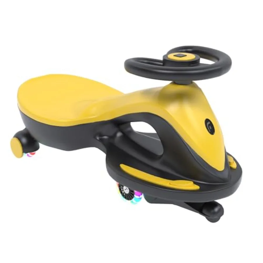 Electric Wiggle Car with Pedal Yellow,Rechargeable Battery, 2 in 1 Swing Car, 2 Speed, Anti-Rollover, Flashing Wheels, for Ages
Electric Wiggle Car with Pedal Yellow,Rechargeable Battery, 2 in 1 Swing Car, 2 Speed, Anti-Rollover, Flashing Wheels, for Ages