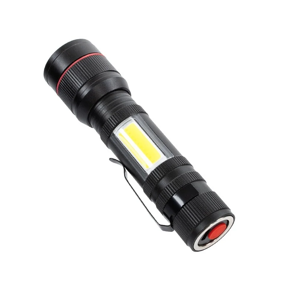 Flashlight Portable Torch USB Charging Camping Lantern Zoomable Focus Light Flashlight With Pen Clip With COB Zoom Side Light
Flashlight Portable Torch USB Charging Camping Lantern Zoomable Focus Light Flashlight With Pen Clip With COB Zoom Side Light