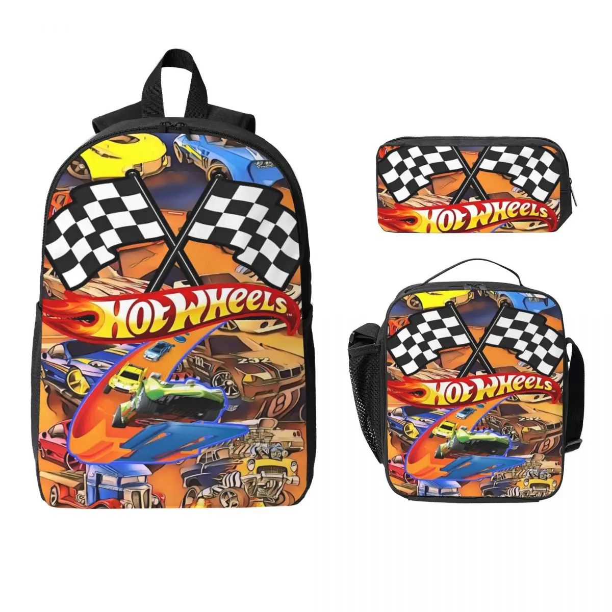 3Pcs Hot-Wheels School bags Set for Girls Boys Pencil Boxes Backpack Sets with Lunch Box For School Students Daypack
3Pcs Hot-Wheels School bags Set for Girls Boys Pencil Boxes Backpack Sets with Lunch Box For School Students Daypack