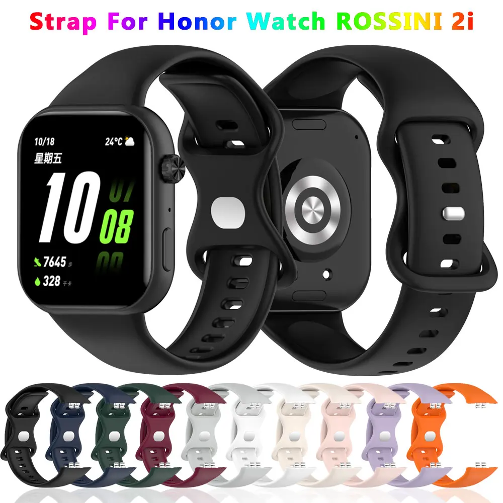 Силиконовый ремешок для часов для Huawei Honor Choice ROSSINI 2i Smartwatch, спортивный ремешок, браслет, сменный ремешок на запястье Correa
Силиконовый ремешок для часов для Huawei Honor Choice ROSSINI 2i Smartwatch, спортивный ремешок, браслет, сменный ремешок на запястье Correa