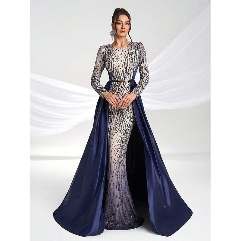 Luxury Dress Women Long Sleeve O Neck Sequin Formal Occasion Wedding Cocktail Prom Party Evening Long Maxi Dresses
Luxury Dress Women Long Sleeve O Neck Sequin Formal Occasion Wedding Cocktail Prom Party Evening Long Maxi Dresses