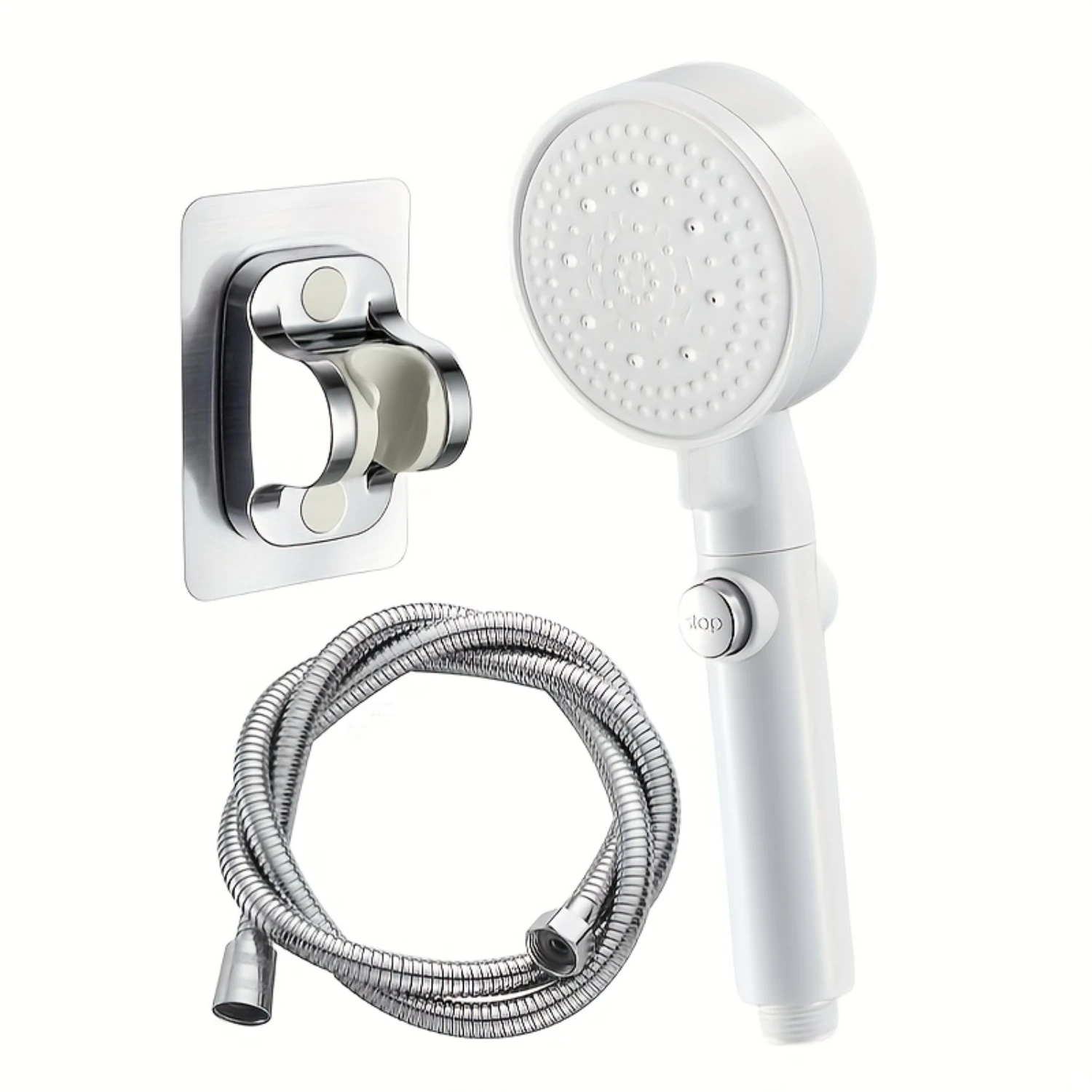 1pc Pressurized Handheld Shower Head, Shower Bracket And Hose, 5 Modes Adjustable Water Output Shower Head, Bathroom Shower Nozz
1pc Pressurized Handheld Shower Head, Shower Bracket And Hose, 5 Modes Adjustable Water Output Shower Head, Bathroom Shower Nozz
