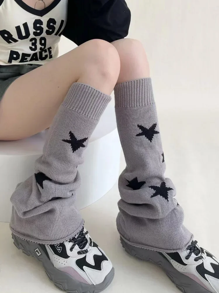 Leg Warmers Japanese Star Print Two-Side Wear Women Leg Warmers Socks JK Boot Cover Lolita Y2k Harajuku Knitted Sock Streetwear
Leg Warmers Japanese Star Print Two-Side Wear Women Leg Warmers Socks JK Boot Cover Lolita Y2k Harajuku Knitted Sock Streetwear