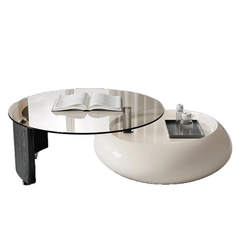 LMM rotatable living room household small apartment light luxury high-end Italian tempered glass coffee table
LMM rotatable living room household small apartment light luxury high-end Italian tempered glass coffee table