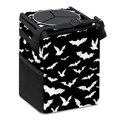 Gothic Bat Pattern Car Waste Bin With Snap Lid Collapsible Reusable Waterproof Seatback Organizer For Vehicle Interior
Gothic Bat Pattern Car Waste Bin With Snap Lid Collapsible Reusable Waterproof Seatback Organizer For Vehicle Interior