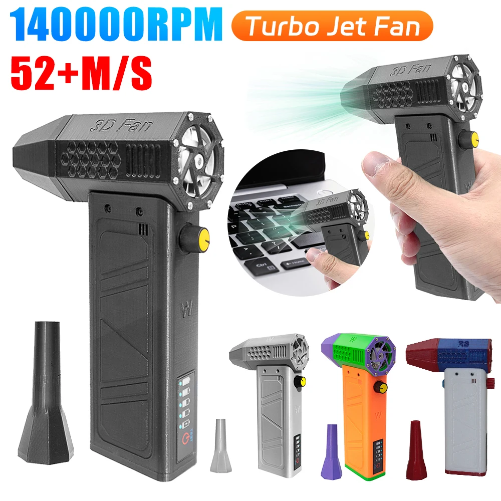 140000RPM Mini Turbo Jet Fan Violent Blower 50m/s High Speed Duct Fan High-Performance Powerful Blower Keyboard Air Gun Cleaner
140000RPM Mini Turbo Jet Fan Violent Blower 50m/s High Speed Duct Fan High-Performance Powerful Blower Keyboard Air Gun Cleaner