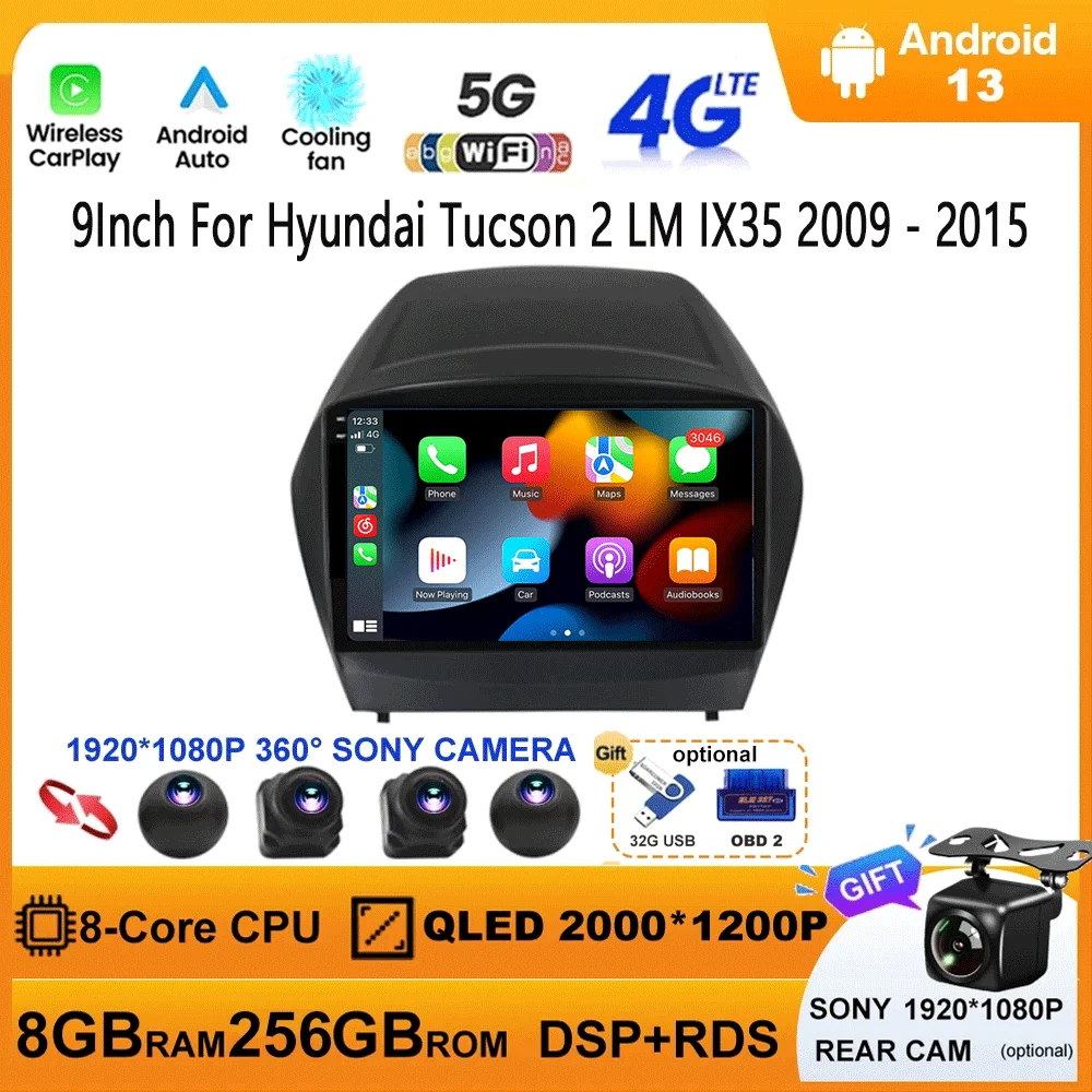 Android 13 Car Radio For Hyundai Tucson 2 LM IX35 2009 - 2015 Stereo Multimedia Video Player Stereo GPS Navigation WIFI Carplay
Android 13 Car Radio For Hyundai Tucson 2 LM IX35 2009 - 2015 Stereo Multimedia Video Player Stereo GPS Navigation WIFI Carplay
