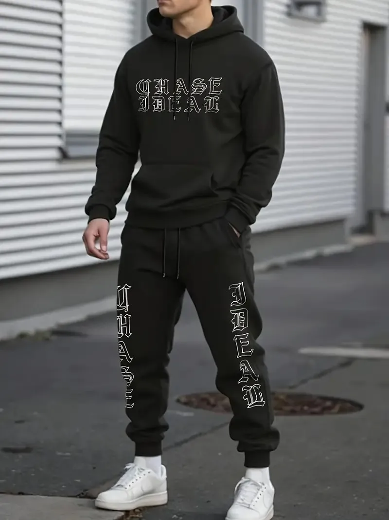 The 2025 Spring and Autumn new men's hoodie set is a casual and fashionable streetwear collection with letter prints
The 2025 Spring and Autumn new men's hoodie set is a casual and fashionable streetwear collection with letter prints