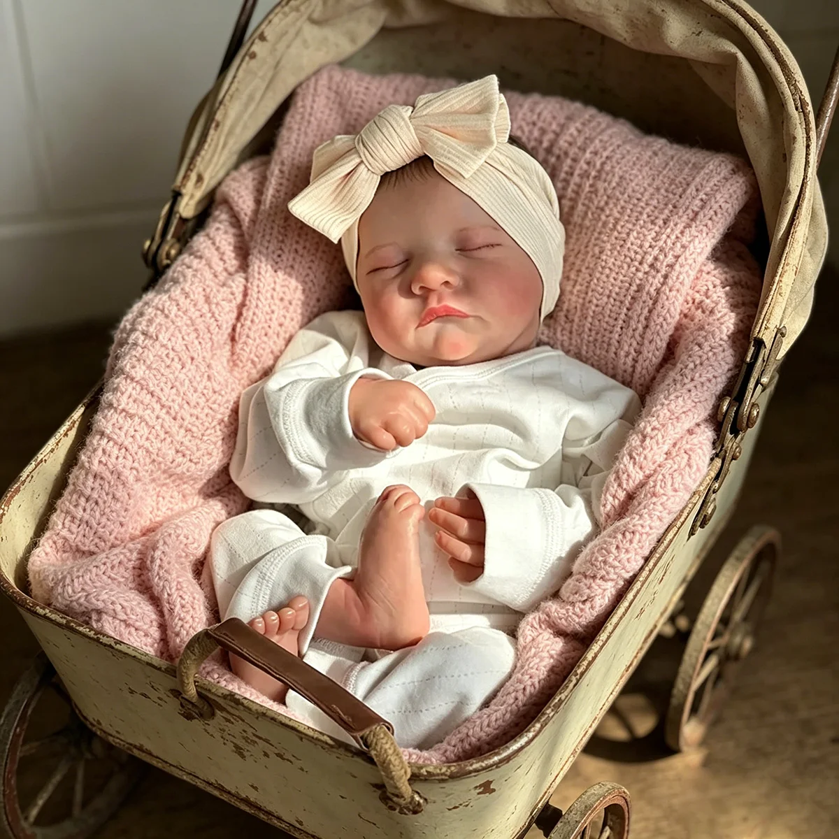 18inch Reborn Baby Doll Levi, Newborn Size, Realistic 3D Skin with Visible Veins, Hand Painted, Same as Pictures
18inch Reborn Baby Doll Levi, Newborn Size, Realistic 3D Skin with Visible Veins, Hand Painted, Same as Pictures