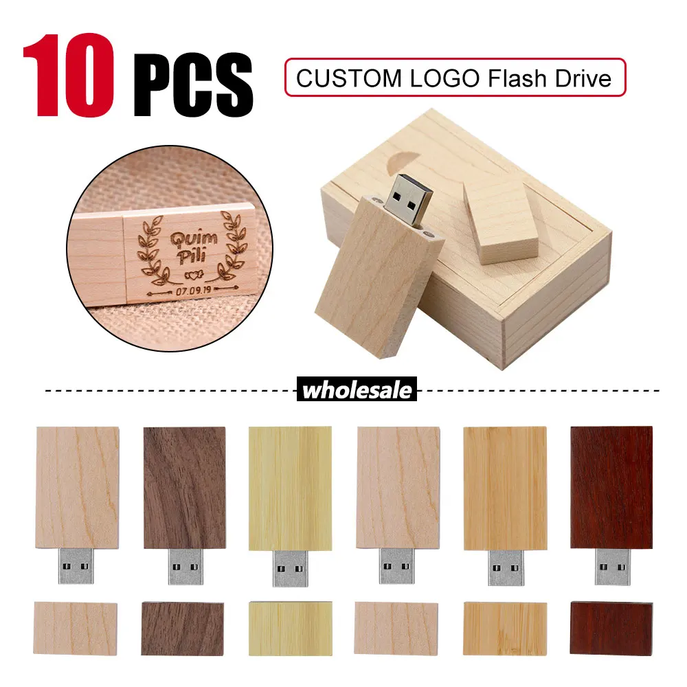10Pcs/Lot Maple Wood USB Flash Drives Free Logo Photography Wooden Gift Pen Drive Real Capacity Memory Stick 64GB/32G/16G U Disk
10Pcs/Lot Maple Wood USB Flash Drives Free Logo Photography Wooden Gift Pen Drive Real Capacity Memory Stick 64GB/32G/16G U Disk