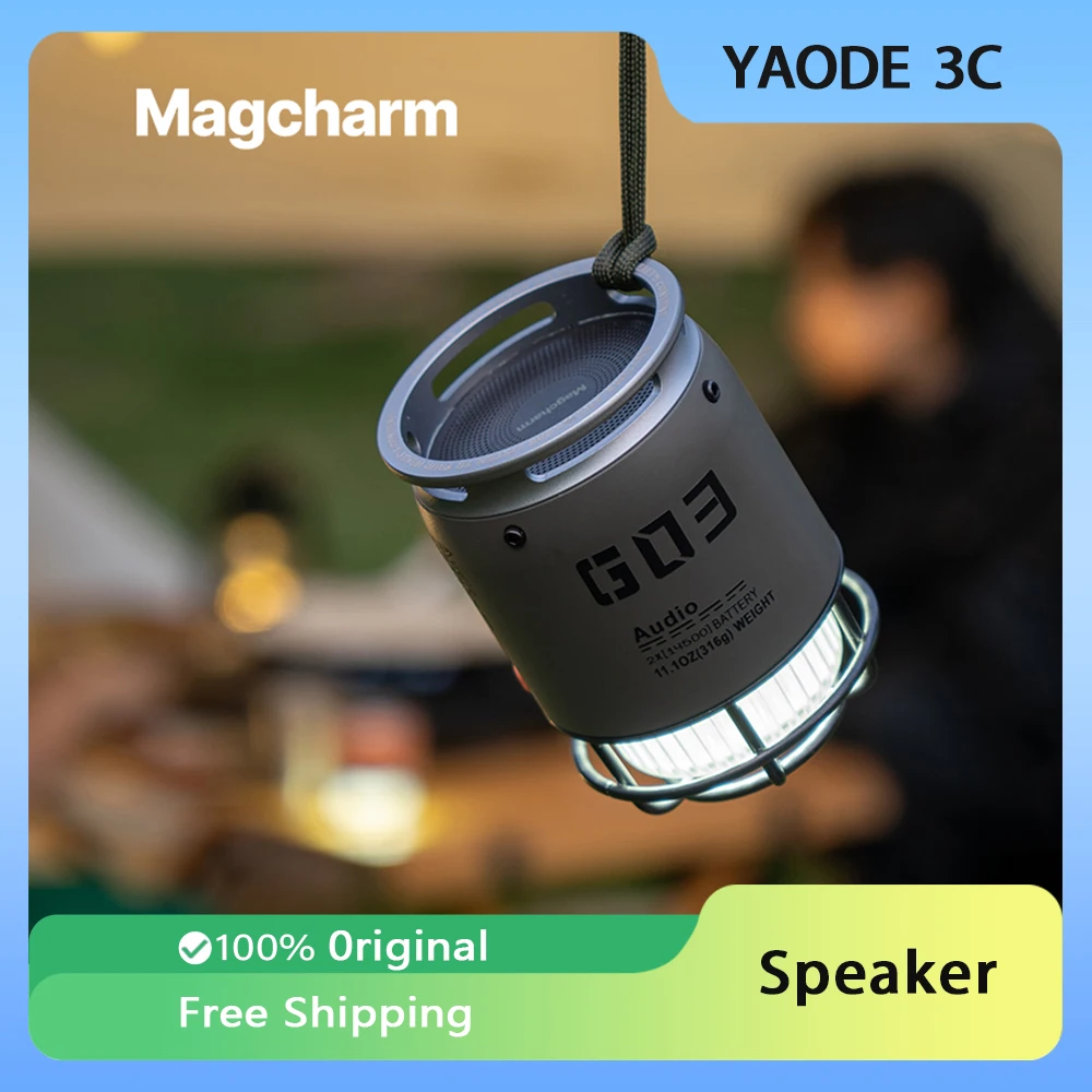 Original Magcharm Bluetooth Speaker Camping Light Wireless High Sound Quality Mini Speaker Portable Outdoors RGB Subwoofer
Original Magcharm Bluetooth Speaker Camping Light Wireless High Sound Quality Mini Speaker Portable Outdoors RGB Subwoofer