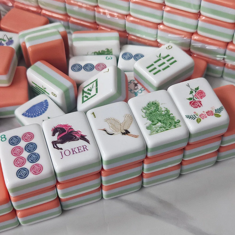 Premium Coral Orange Travel American Mahjong Sets 4-Layer Acrylic Mahjong Tiles Portable Leisure Board Game Ideal Festival Gifts
Premium Coral Orange Travel American Mahjong Sets 4-Layer Acrylic Mahjong Tiles Portable Leisure Board Game Ideal Festival Gifts