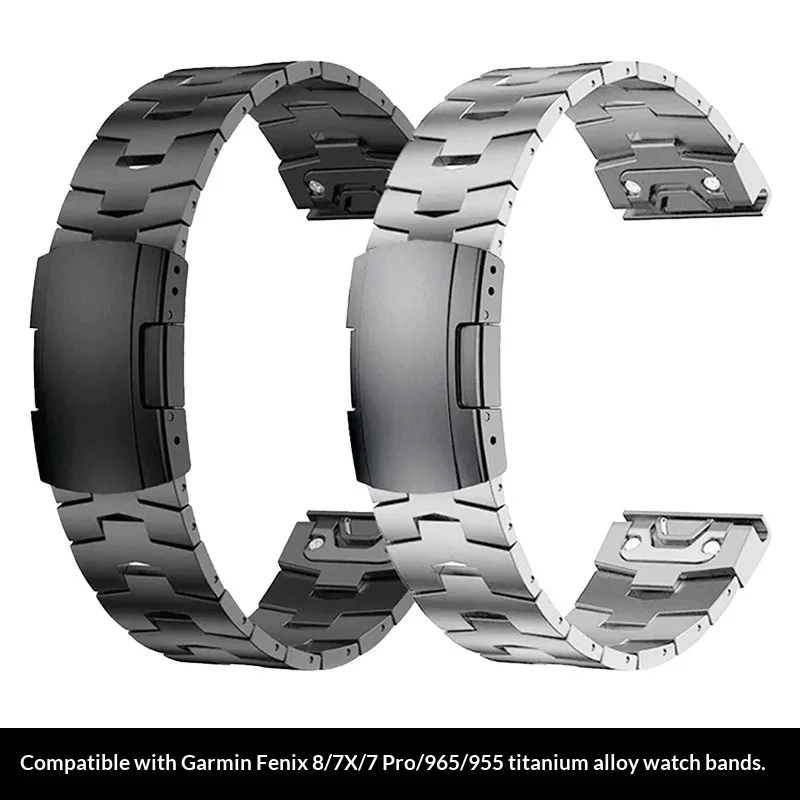 Quick Titanium Watch Band 22mm 26mm for Garmin Fenix 7X 7 6X 5X Plus Instinct Epix-Lightweight Metal Replacement Strap Bracelet
Quick Titanium Watch Band 22mm 26mm for Garmin Fenix 7X 7 6X 5X Plus Instinct Epix-Lightweight Metal Replacement Strap Bracelet
