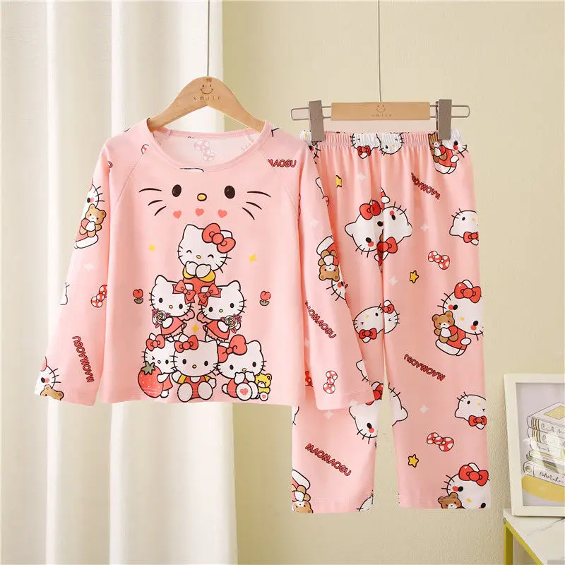 Sanrio Children's Trousers 2Pcs Kuromi Girls New Style Pajamas My Melody Girl Fashion Long Sleeves Versatile Cute Home Clothing 
Sanrio Children's Trousers 2Pcs Kuromi Girls New Style Pajamas My Melody Girl Fashion Long Sleeves Versatile Cute Home Clothing