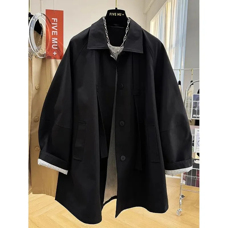 2026 New Loose Mid-Long Pocket Trench Coat Women's Spring Autumn Thin Tooling Single-Breasted Khaki Windbreaker Outerwear
2026 New Loose Mid-Long Pocket Trench Coat Women's Spring Autumn Thin Tooling Single-Breasted Khaki Windbreaker Outerwear