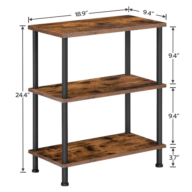 End Table, Simple Rustic Side Table with 3-Tier Storage Shelf, Narrow Nightstand for Small Spaces, for Living Room, Bedroom
End Table, Simple Rustic Side Table with 3-Tier Storage Shelf, Narrow Nightstand for Small Spaces, for Living Room, Bedroom