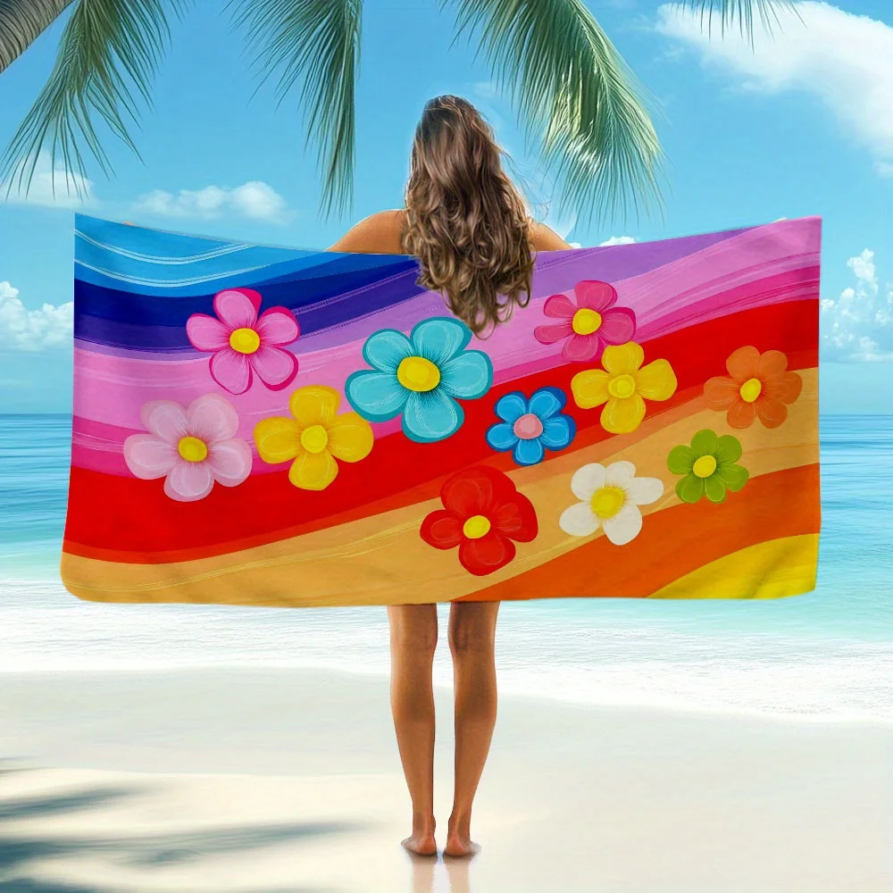 Extra Large Floral Striped Beach Towel - Quick-Dry Highly Absorbent, Soft for Pool, Swimming & Travel
Extra Large Floral Striped Beach Towel - Quick-Dry Highly Absorbent, Soft for Pool, Swimming & Travel