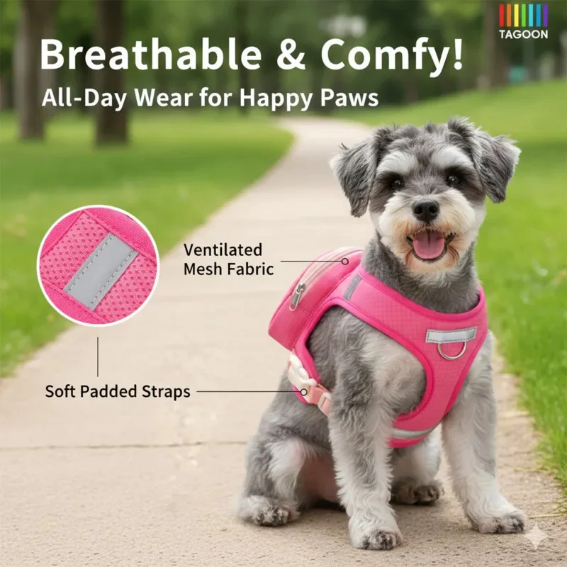 Outdoor Walking Camping Lightweight Escape Proof No Choke Adjustable Dog Vest Harness Soft Breathable For Small Breed Puppy Gift
Outdoor Walking Camping Lightweight Escape Proof No Choke Adjustable Dog Vest Harness Soft Breathable For Small Breed Puppy Gift