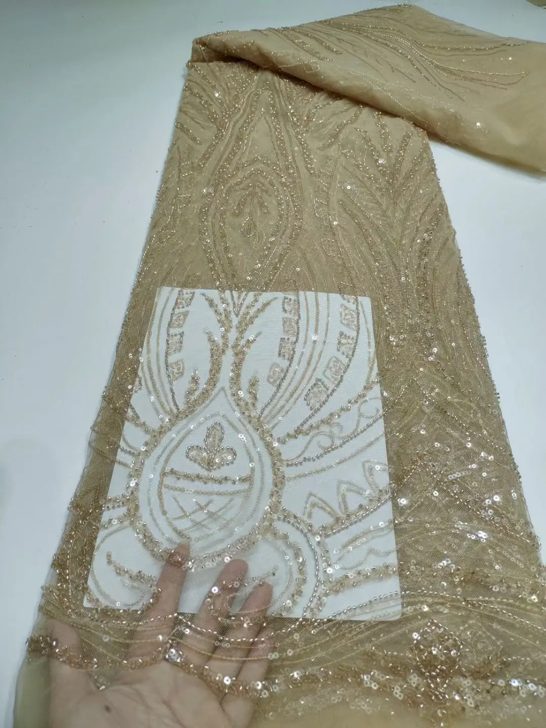 Net Lace Fabric With Beads SYJ-1302558 Luxury Nigerian Sequins Embroidery High Quality French Tulle Lace for Wedding Dress
Net Lace Fabric With Beads SYJ-1302558 Luxury Nigerian Sequins Embroidery High Quality French Tulle Lace for Wedding Dress