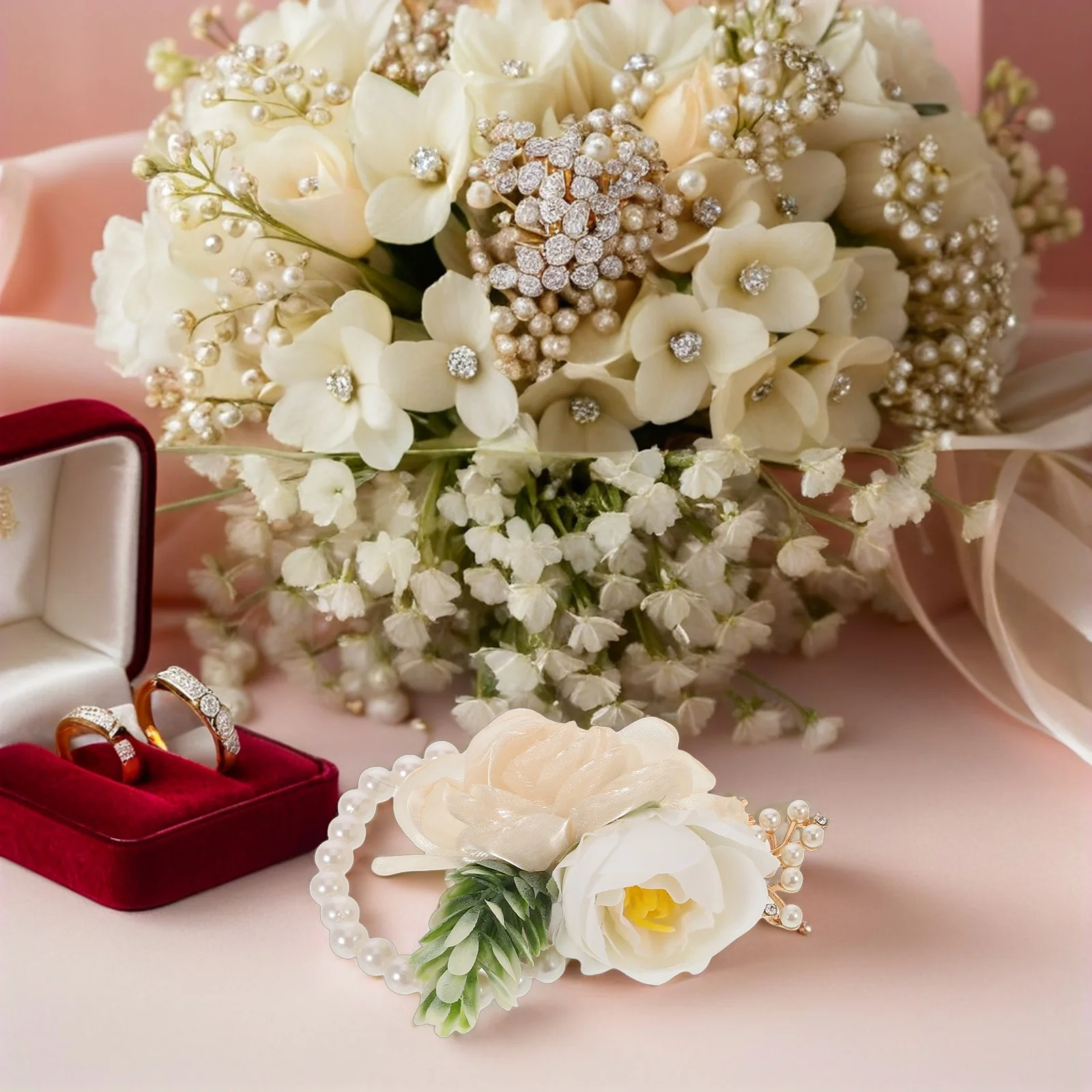 4pcs Wedding Wrist Corsage Elegant Pearl Artificial Flower Bridal Bridesmaid Hand Decor Lightweight Wristlet For Women Wedding
4pcs Wedding Wrist Corsage Elegant Pearl Artificial Flower Bridal Bridesmaid Hand Decor Lightweight Wristlet For Women Wedding